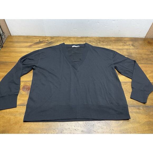 Rag & Bone Womens Long Sleeve Pullover V Neck Sweater Black Size Large - Picture 1 of 12